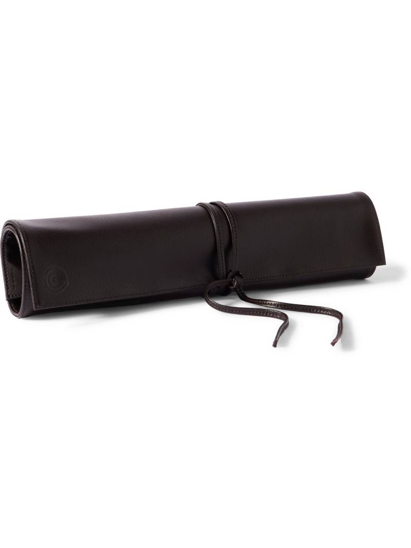 WOLF - WM Brown Textured Vegan Leather Knife Roll - Men - Brown von WOLF