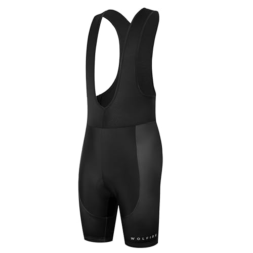 WOLFIRE WF Bib Shorts Herren - Radlerhose Herren mit 20D Gel-Polster. Aus Polyester gefertigt. Radsport Bekleidung für MTB und Straßenfahrten. Fahrradhose Herren und Radhose für optimale Leistung. von WOLFIRE WF