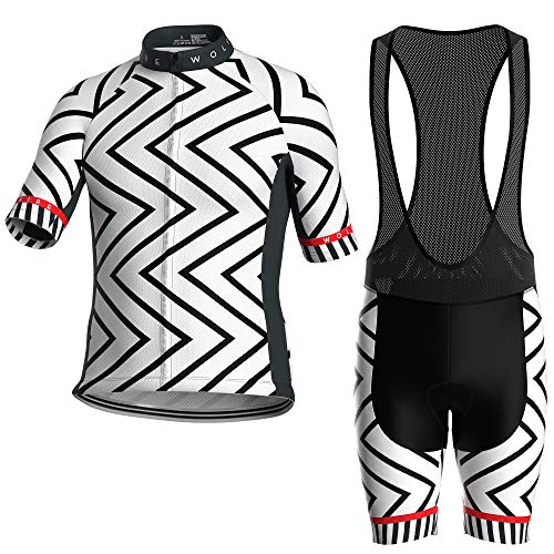 WOLFIRE WF Fahrradbekleidung Herren, Rennrad Trikot Herren, Radlerhose Herren. Mit 12D Gel Pad, Gepolsterter Latz, MTB. Radtrikot Herren Kurzarm. Fahrradbekleidung Männer Set. Rad Kleidung Herren von WOLFIRE WF