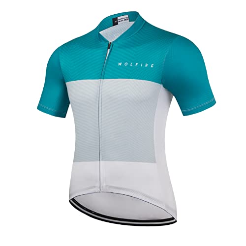 WOLFIRE WF Rennrad Trikot Herren, Hergestellt Aus Polyester. MTB - Radtrikot Herren Kurzarm, Fahrradtrikot Herren Kurzarm, Fahrrad Trikots Herren, MTB Trikot Herren, MTB Shirt Herren. von WOLFIRE WF