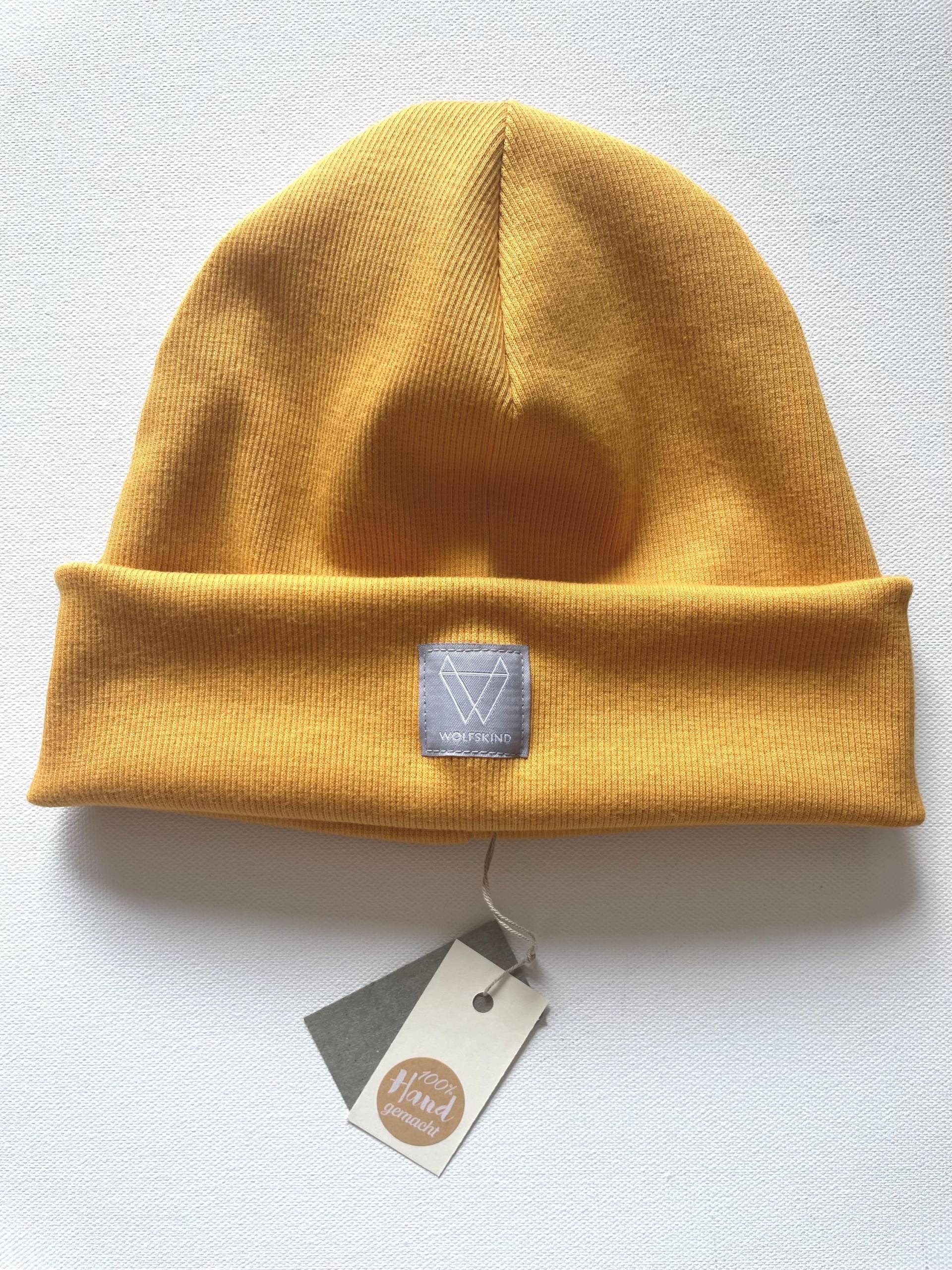 Hipstermütze | Gelb Senfgelb Gerippt Mütze Unisex Für Jungs Und Mädchen Von Wolfskind von WOLFSKINDde