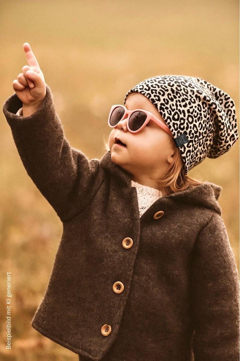 Leo Beanie | Slouch Mütze Leolook Leopard Sand Beige Für Babys Kinder Und Erwachsene| Von Wolfskind von WOLFSKINDde