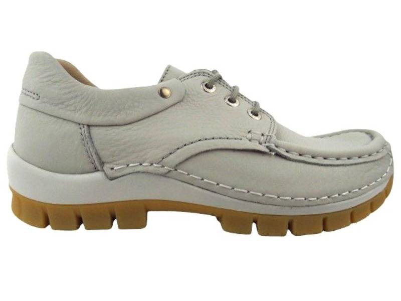 WOLKY Fly Velvet lth light grey Schnürschuh von WOLKY