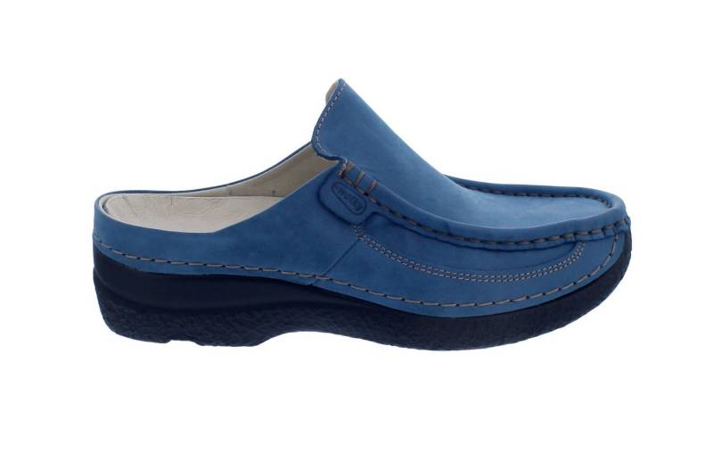 WOLKY Wolky Roll Slide Clog 0620236-804, Fantastic Leather - Nubuk, Atlantic Clog von WOLKY