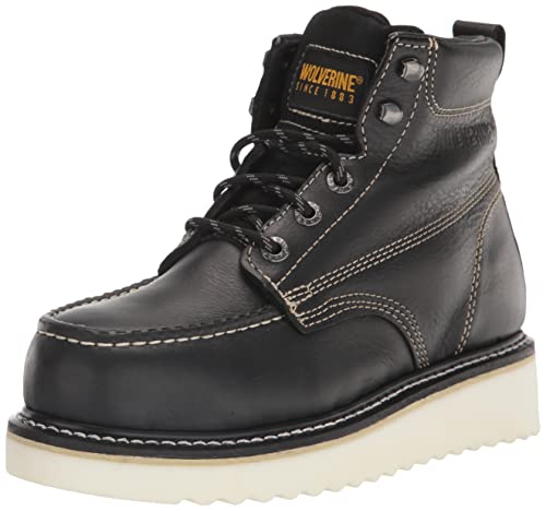 WOLVERINE Herren Moc Steel Toe Wedge (10.5 2e Us, Schwarz) BAU-Stiefel, 44 EU Weit von Wolverine