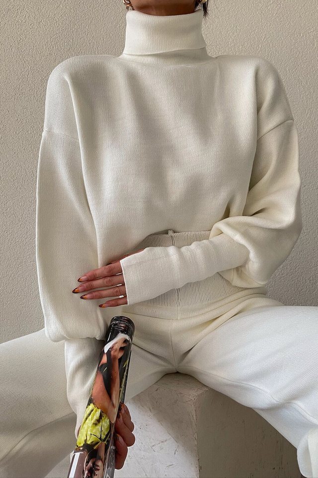 WOMAN VISION Blusentop Fischer's Neckholder Crop Pullover und Hochtaillierte Strickhose Set 0 von WOMAN VISION