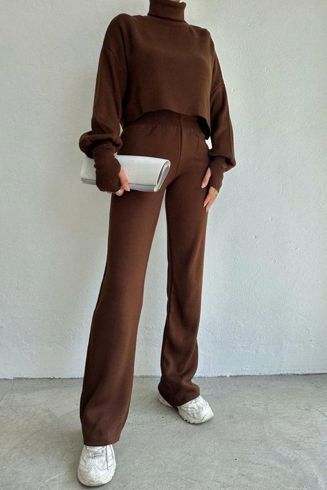 WOMAN VISION Blusentop Fischer's Neckholder Crop Pullover und Hochtaillierte Strickhose Set 0 von WOMAN VISION