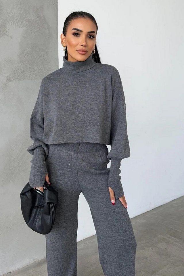 WOMAN VISION Blusentop Fischer's Neckholder Crop Pullover und Hochtaillierte Strickhose Set 0 von WOMAN VISION