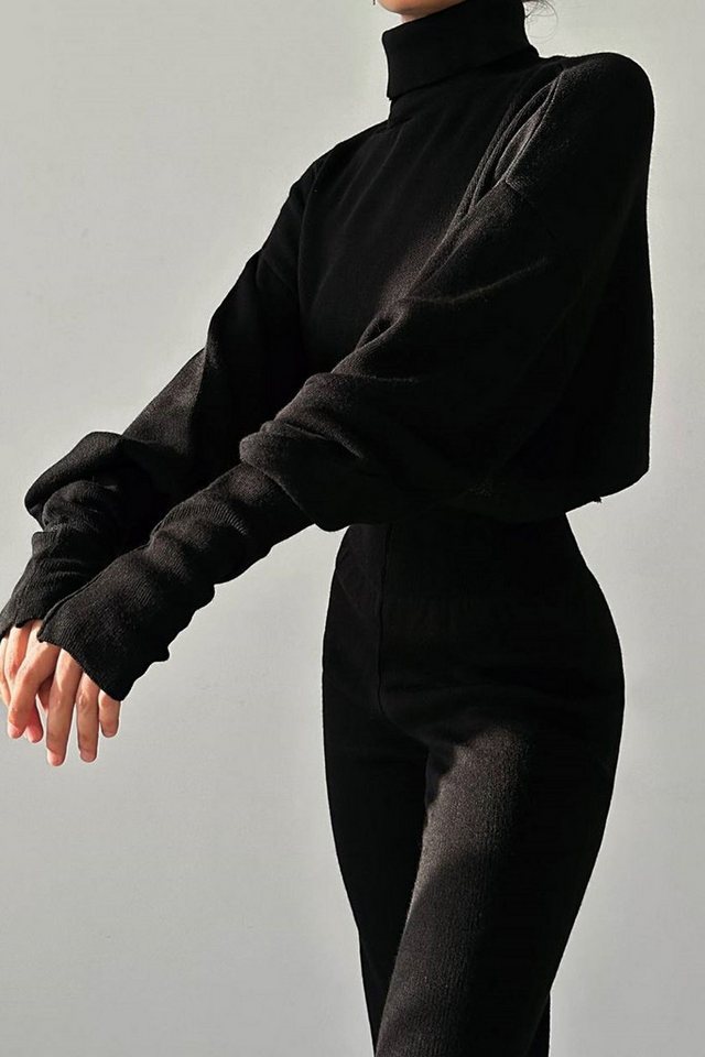 WOMAN VISION Blusentop Fischer's Neckholder Crop Pullover und Hochtaillierte Strickhose Set 0 von WOMAN VISION