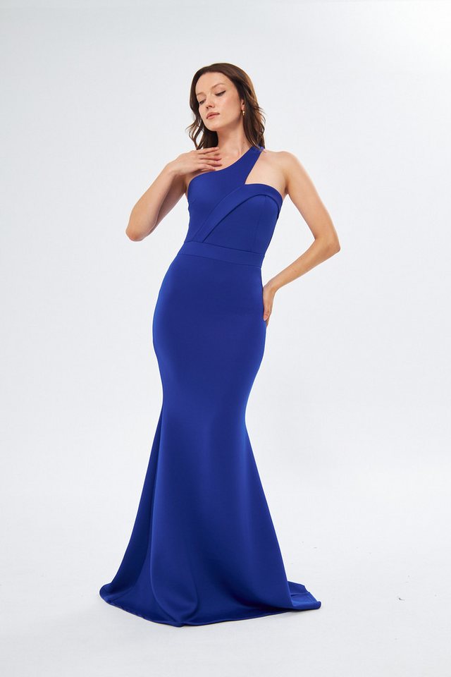 WOMAN VISION Minikleid Pflaume Scuba Stoff Asymmetrisches Hals Design Maxikleid WOMAN VISION Minikleid Pflaume Scuba Stoff Asymmetrisches Hals Design Maxikleid von WOMAN VISION