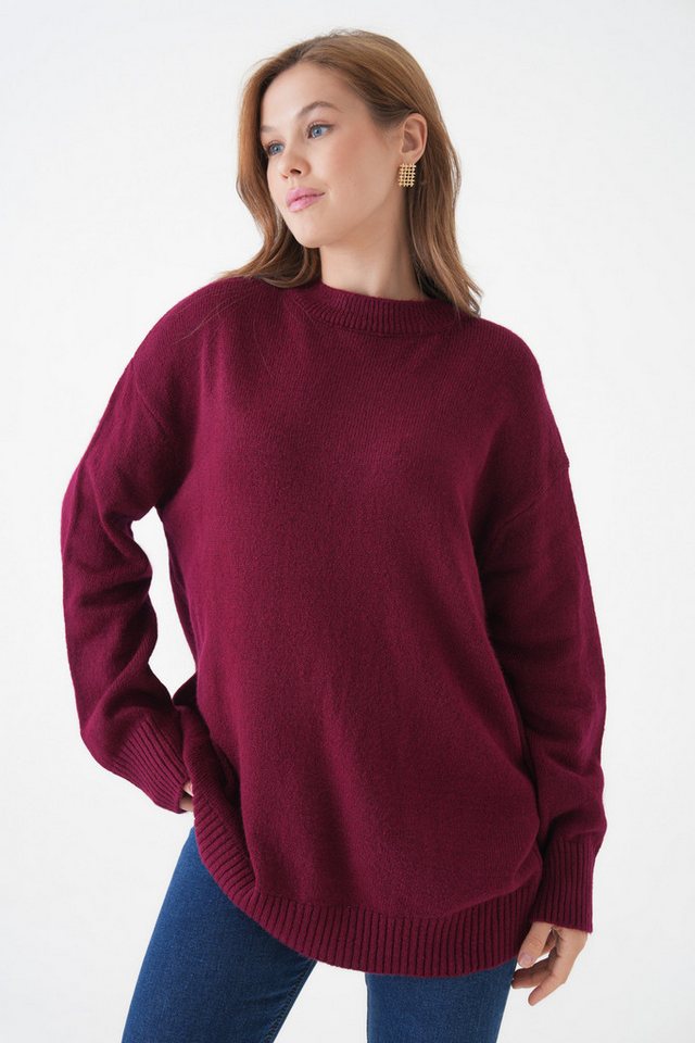 WOMAN VISION Strickpullover Damen Oversize Schwarzer Rollkragen Strickpullover 4090 von WOMAN VISION