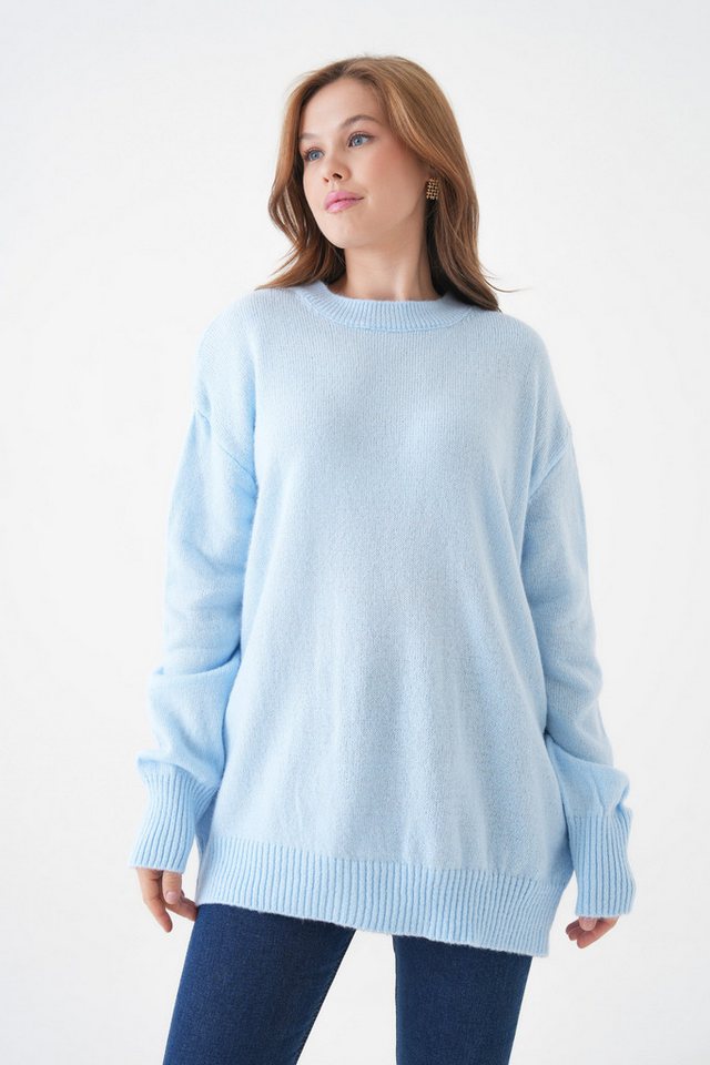 WOMAN VISION Strickpullover Damen Oversize Schwarzer Rollkragen Strickpullover 4090 von WOMAN VISION