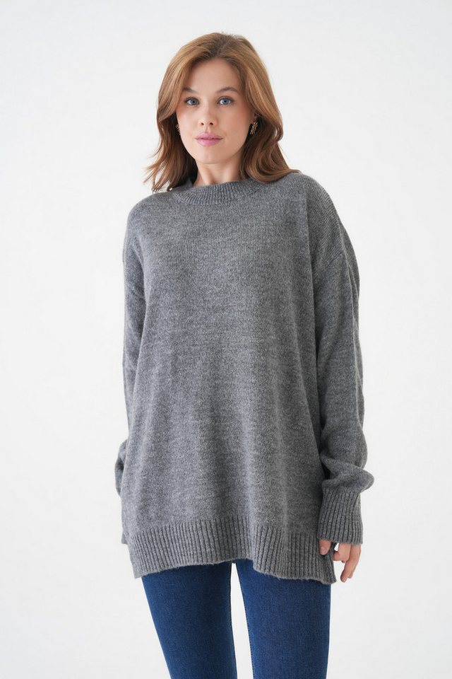 WOMAN VISION Strickpullover Damen Oversize Schwarzer Rollkragen Strickpullover 4090 von WOMAN VISION