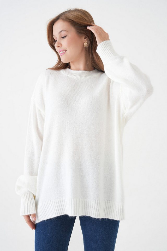 WOMAN VISION Strickpullover Damen Oversize Schwarzer Rollkragen Strickpullover 4090 von WOMAN VISION