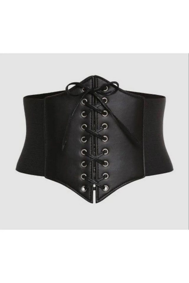 WOMAN VISION Synthetikgürtel Damen Schnür- und Ösenverziertes Breites Elastisches Korsett aus Kunst von WOMAN VISION