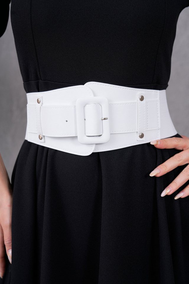 WOMAN VISION Synthetikgürtel Damen Weißes Kunstleder Korsett Taillengürtel mit elastischem Detail u WOMAN VISION Synthetikgürtel Damen Weißes Kunstleder Korsett Taillengürtel mit elastischem Detail u von WOMAN VISION