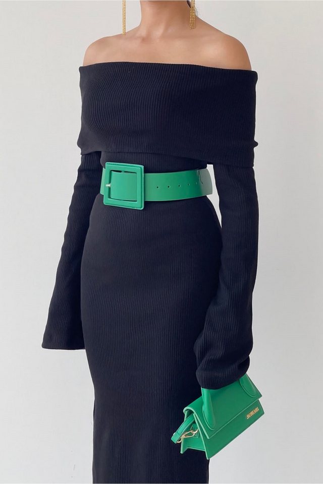 WOMAN VISION Synthetikgürtel Schwarzer Kunstledergürtel mit breitem Band und Schnallendesign - 1552 von WOMAN VISION