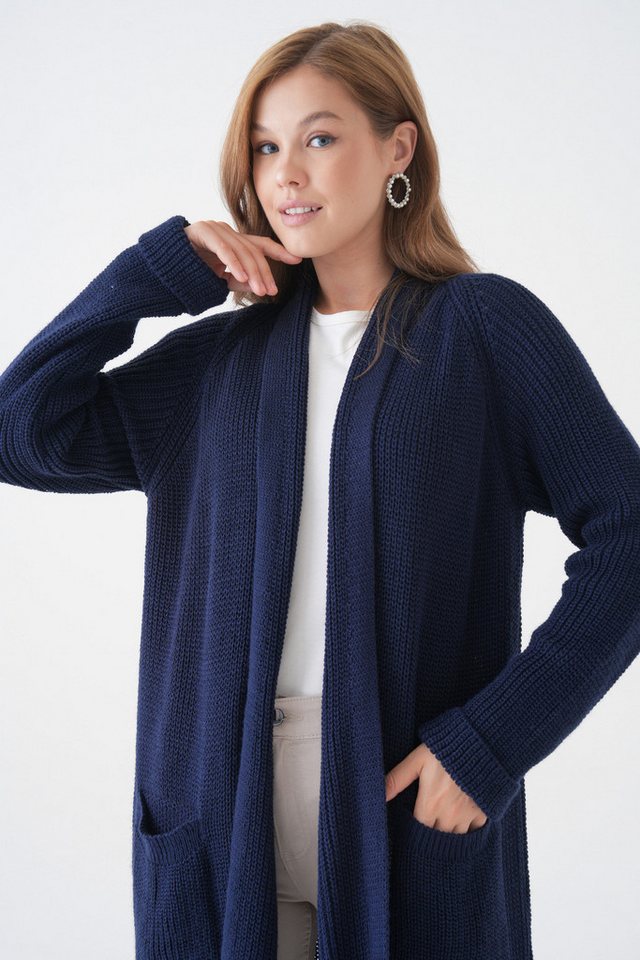 WOMAN VISION Windbreaker Damen Doppel-Taschen Rollkragen Lang-Cardigan 5001 von WOMAN VISION