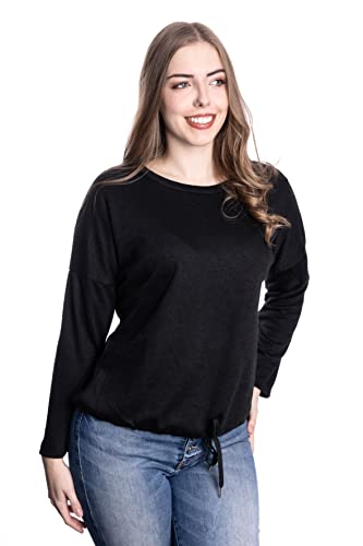 WOMEN'S WEAR U&F FASHIONSTORE U&F Damen Sweatshirt | Shirt für Freizeit und Homewear | Lässiger Pullover mit Rundhalsausschnitt Schwarz Grösse XXL von WOMEN'S WEAR U&F FASHIONSTORE