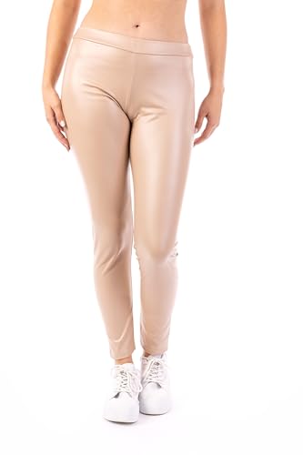 WOMEN'S WEAR U&F FASHIONSTORE U&F Leder Look Leggings mit flauschigem Innenfutter | Modische Kunstlederhose | Perfekte Bundhöhe | PU Leggings | Lacklederhose | von WOMEN'S WEAR U&F FASHIONSTORE