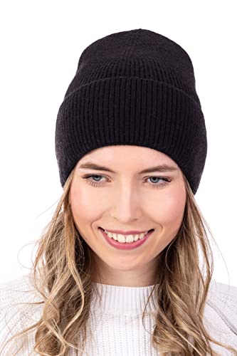 WOMEN'S WEAR U&F FASHIONSTORE U&F Beanie Mütze für Damen und Herren | Unisex Beanie in modischen Farben | Basic Mütze für Herbst und Winter | Schwarz von WOMEN'S WEAR U&F FASHIONSTORE