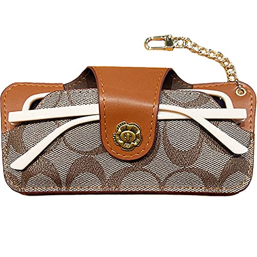 WOMLEX PU-Leder Brillenetui sonnenbrillen etui- Tragbare Brillenetui (Braun A) von WOMLEX