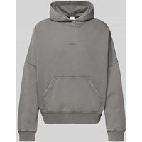 WON HUNDRED Oversized Hoodie mit Kapuze in Mittelgrau, Größe M von WON HUNDRED