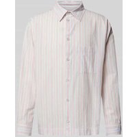 WON HUNDRED Regular Fit Freizeithemd mit Kentkragen in Rose, Größe L von WON HUNDRED