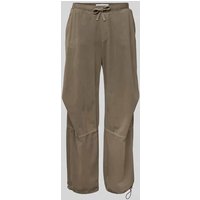 WON HUNDRED Stoffhose mit elastischem Bund in Khaki, Größe L von WON HUNDRED