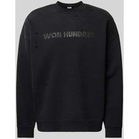 WON HUNDRED Sweatshirt mit Label-Print in Black, Größe L von WON HUNDRED