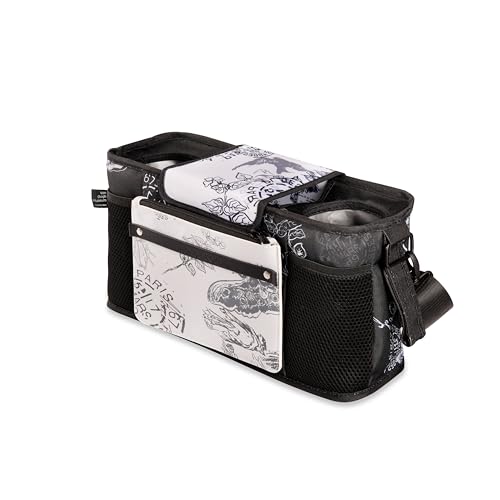 WONDERFOLD Kinderwagen-Organizer mit isolierten Getränkehaltern, Klettverschluss-Griffbefestigung, 2 Aufbewahrungstaschen und abnehmbarem Schultergurt für einfachen Transport, Skizzen, Halter für 2 WONDERFOLD Kinderwagen-Organizer mit isolierten Getränkehaltern, Klettverschluss-Griffbefestigung, 2 Aufbewahrungstaschen und abnehmbarem Schultergurt für einfachen Transport, Skizzen, Halter für 2 von WONDERFOLD