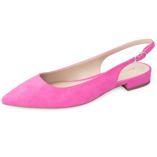 WONDERWAY Damen-Schuhe mit flachem, spitzem Zehenbereich für elegant, Freizeit, Arbeit, Hochzeit, Pink, 37 EU WONDERWAY Damen-Schuhe mit flachem, spitzem Zehenbereich für elegant, Freizeit, Arbeit, Hochzeit, Pink, 37 EU von WONDERWAY