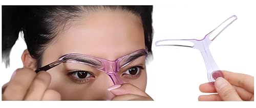 Augenbrauen Schablone für Anfänger, Wiederverwendbar DIY-Augenbrauen Stempel für 3 Minuten Make-up (LILA) von WOO LANDO