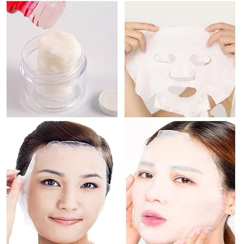 25 oder 50 Stück Gesichtsmaske DIY komprimierte Einweg Baumwolle Papier Maske für Gesichtspflege Hautpflege (25) von WOO MANTO