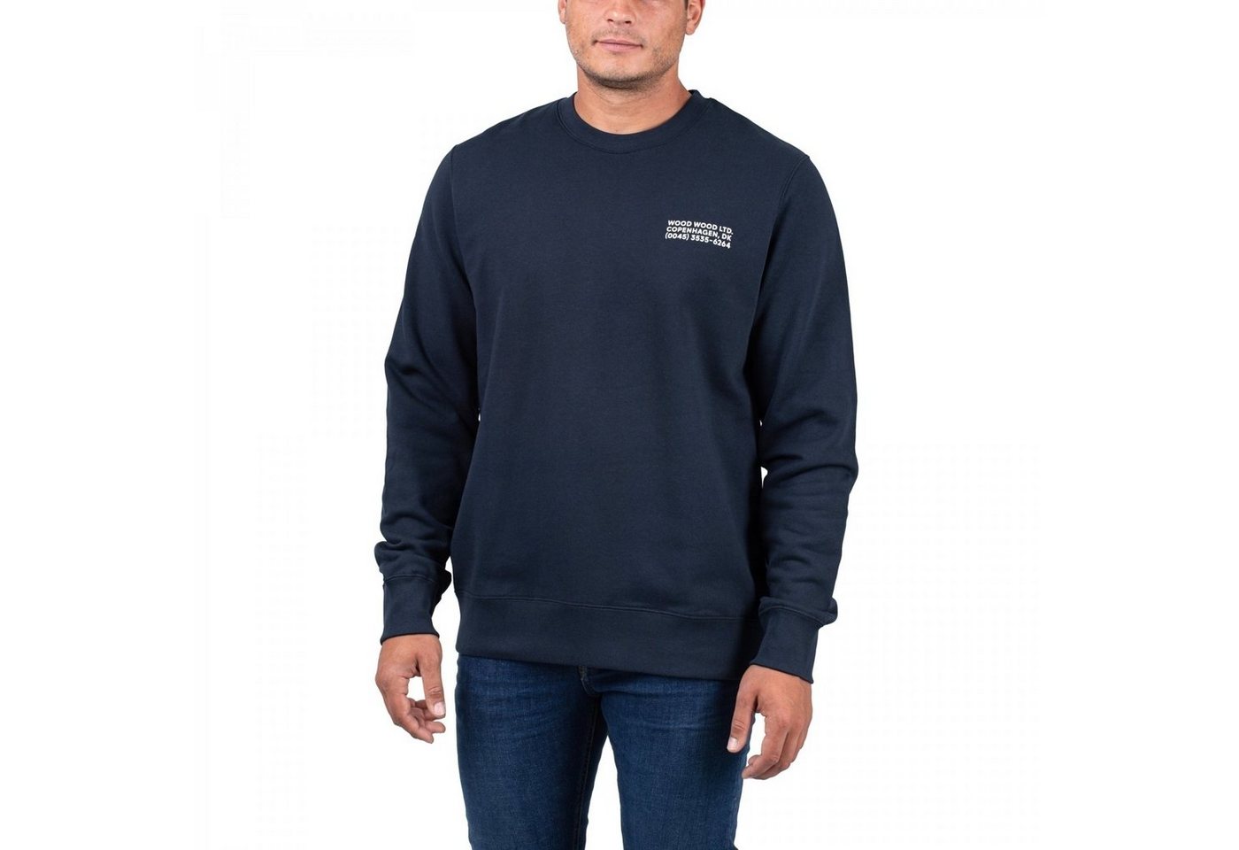 WOOD WOOD Sweater Wood Wood Hugh Info Sweatshirt von WOOD WOOD