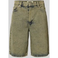 WOODBIRD Jeansshorts im Used-Look Modell 'Rami' in Dunkelgruen, Größe 30 von WOODBIRD