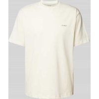 WOODBIRD Oversized T-Shirt mit Label-Print in Offwhite, Größe XXL von WOODBIRD