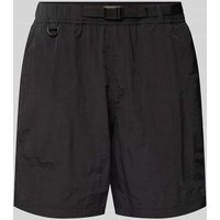WOODBIRD Regular Fit Shorts mit Gürtel Modell 'Choi' in Black, Größe S von WOODBIRD