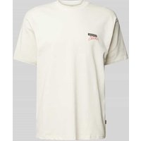 WOODBIRD T-Shirt mit Label-Print Modell 'Baine Ganbei' in Weiss, Größe M von WOODBIRD