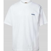 WOODBIRD T-Shirt mit Label-Print Modell 'Baine' in Weiss, Größe XXL von WOODBIRD