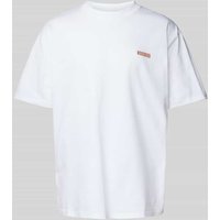 WOODBIRD T-Shirt mit Label-Stitching Modell 'Baine' in Weiss, Größe XXL von WOODBIRD