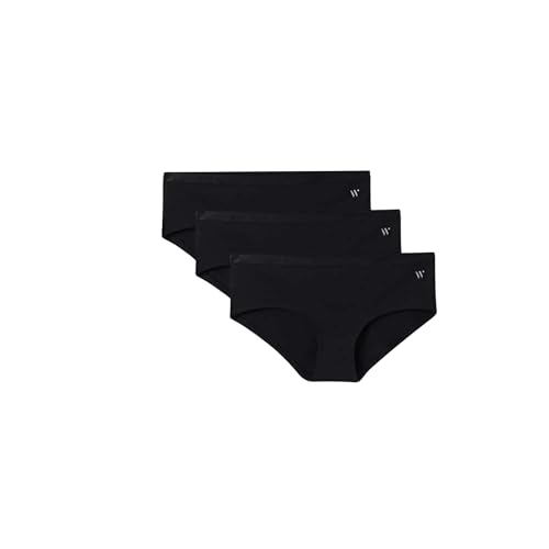 WOODY Damen Unterhosen - Größen S, Schwarz - Baumwolle, Weich & Elastisch Panties, 3er-Pack WOODY Damen Unterhosen - Größen S, Schwarz - Baumwolle, Weich & Elastisch Panties, 3er-Pack von WOODY