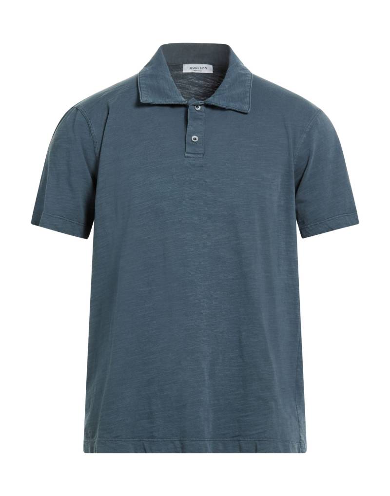 WOOL & CO Poloshirt Herren Blau von WOOL & CO