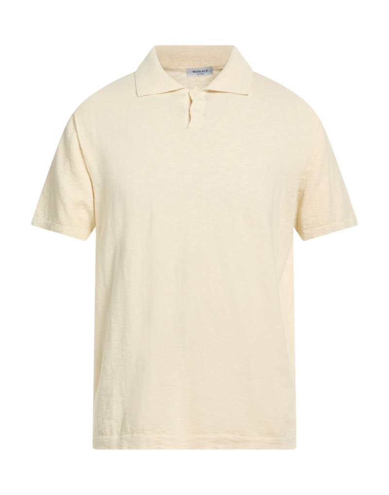 WOOL & CO Poloshirt Herren Cremeweiß von WOOL & CO