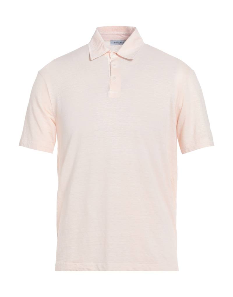 WOOL & CO Poloshirt Herren Hellrosa WOOL & CO Poloshirt Herren Hellrosa von WOOL & CO