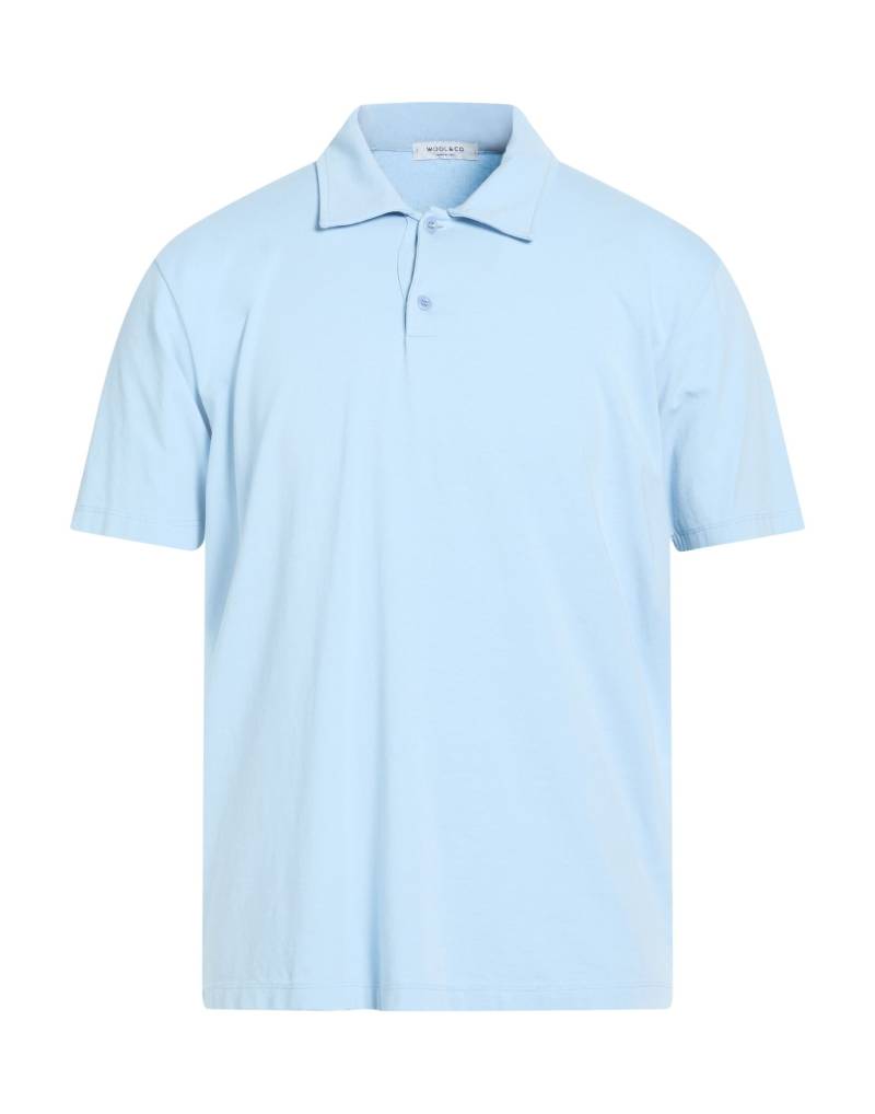 WOOL & CO Poloshirt Herren Himmelblau von WOOL & CO