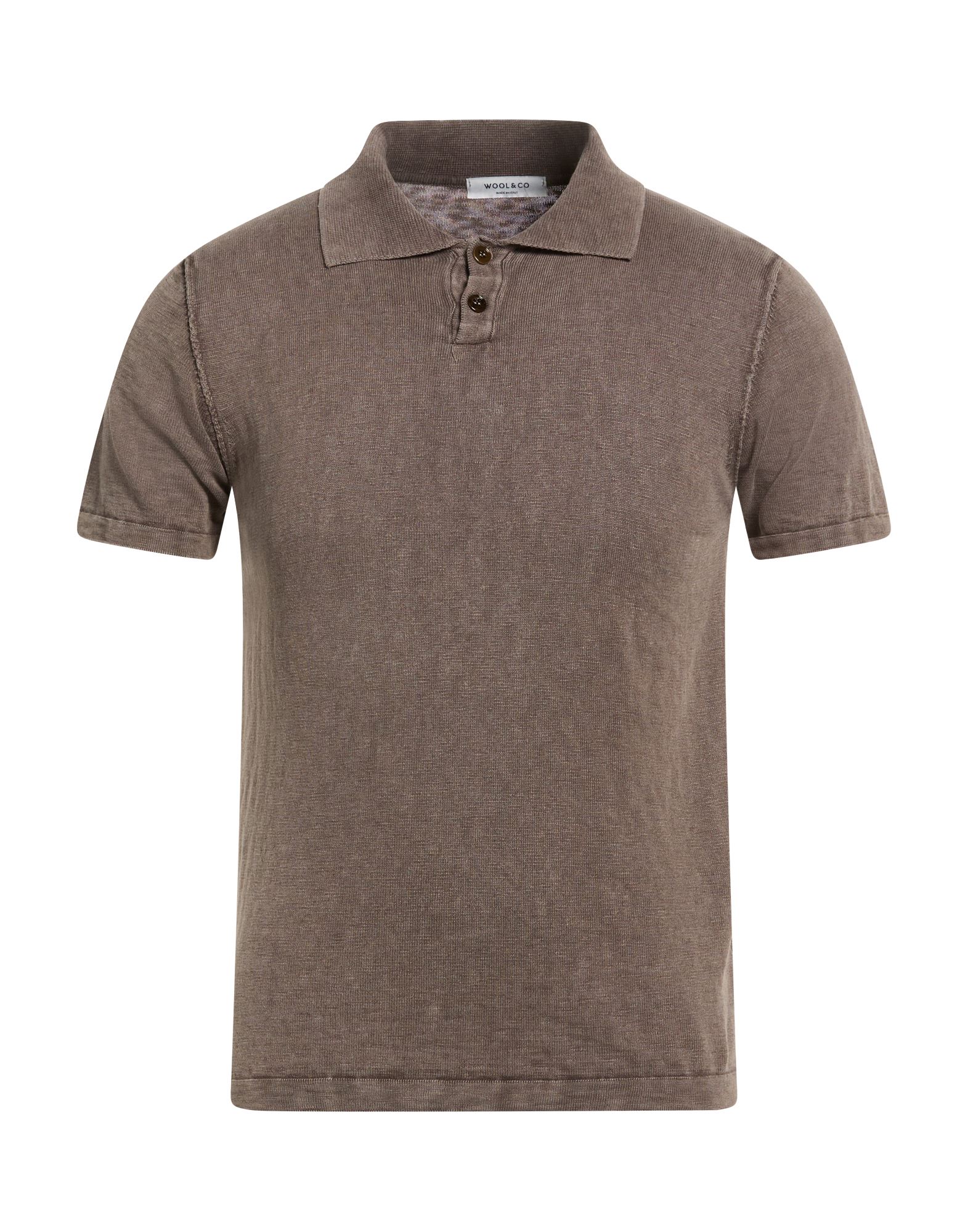 WOOL & CO Poloshirt Herren Maulwurfsgrau von WOOL & CO