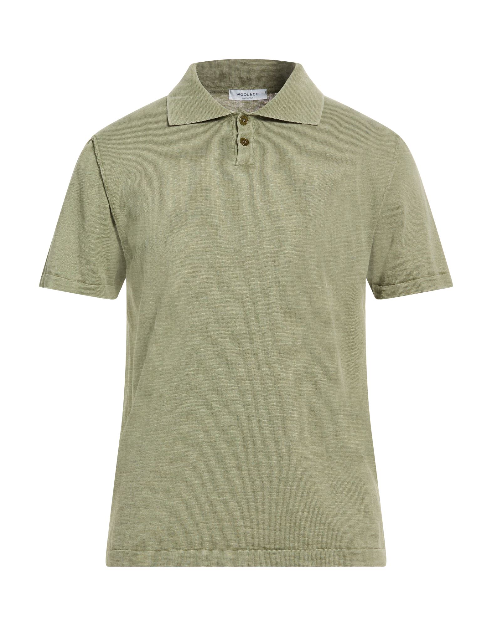 WOOL & CO Poloshirt Herren Salbeigrün von WOOL & CO