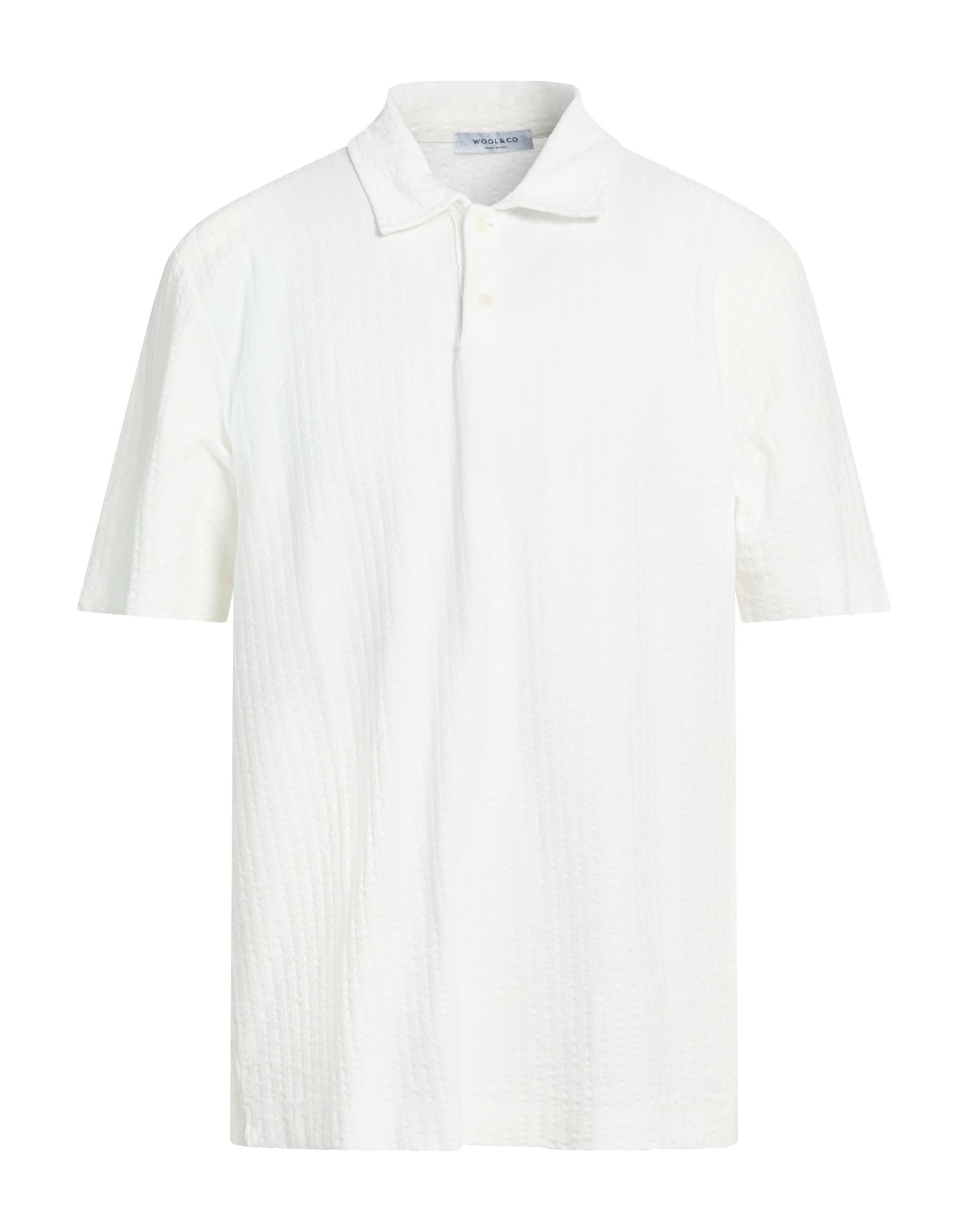 WOOL & CO Poloshirt Herren Weiß von WOOL & CO