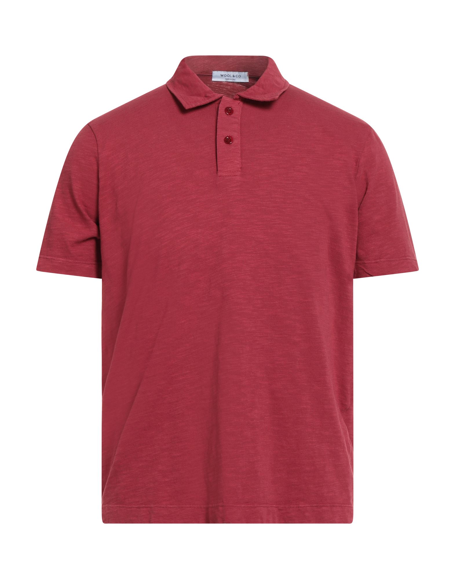 WOOL & CO Poloshirt Herren Ziegelrot von WOOL & CO